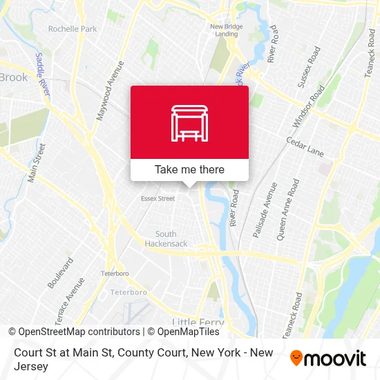 Court St at Main St, County Court map