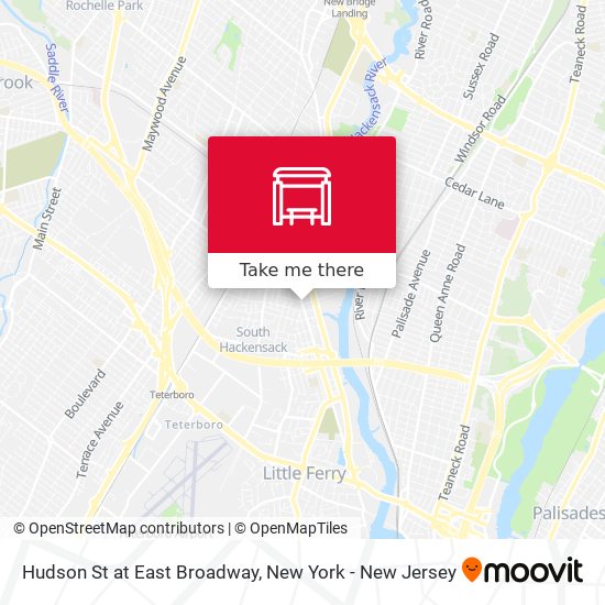 Hudson St at East Broadway map