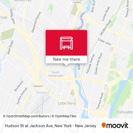 Hudson St at Jackson Ave map