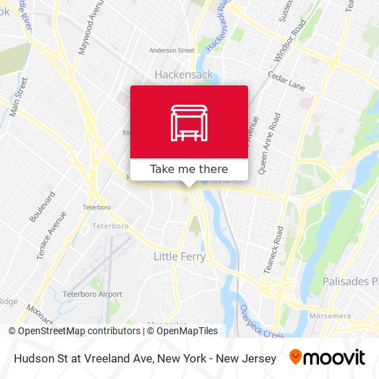 Hudson St at Vreeland Ave map