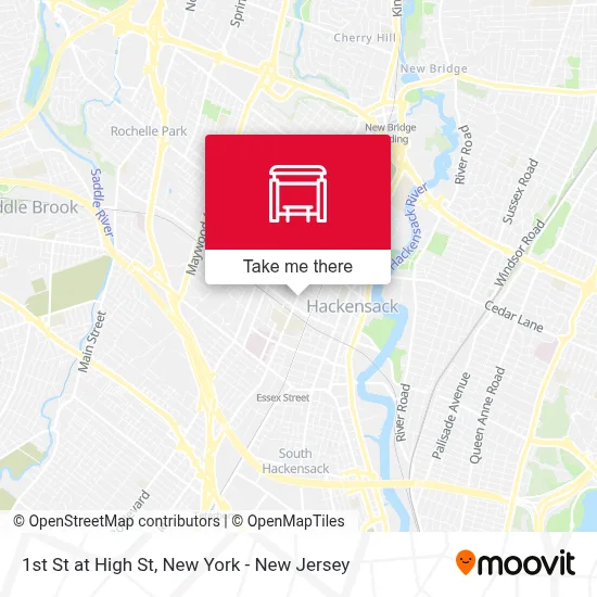 1st St at High St map