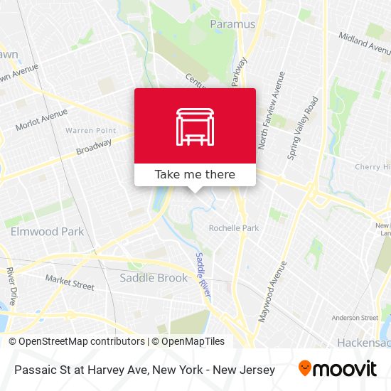 Passaic St at Harvey Ave map