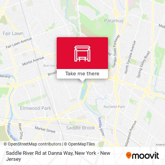 Saddle River Rd at Danna Way map