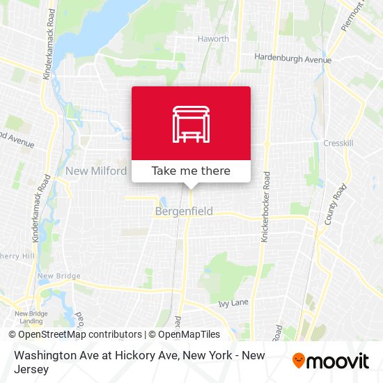 Washington Ave at Hickory Ave map