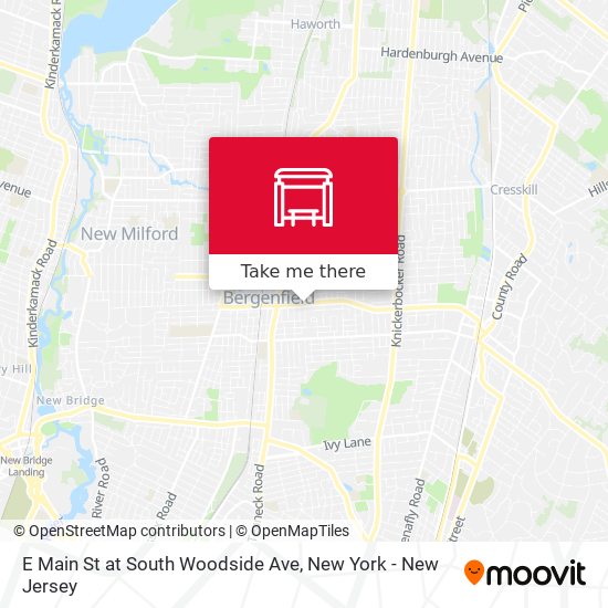 E Main St at South Woodside Ave map