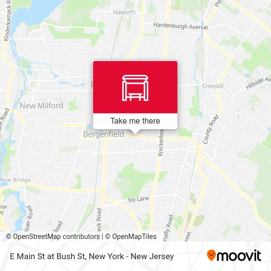 E Main St at Bush St map