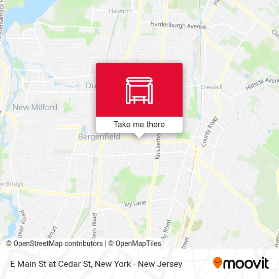 E Main St at Cedar St map