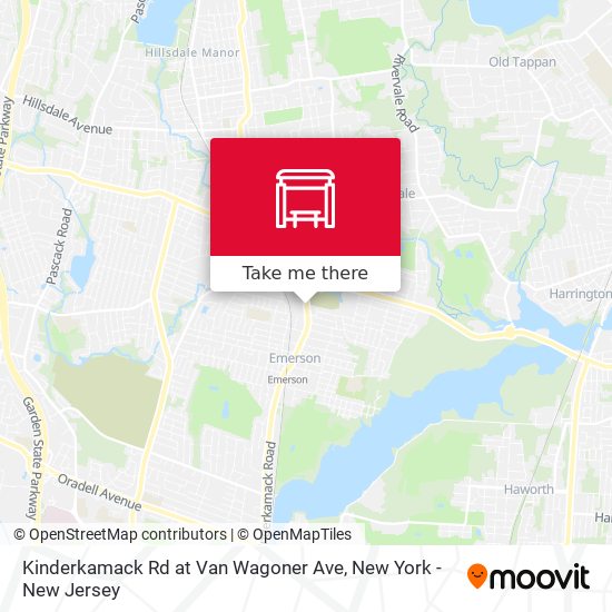 Kinderkamack Rd at Van Wagoner Ave map