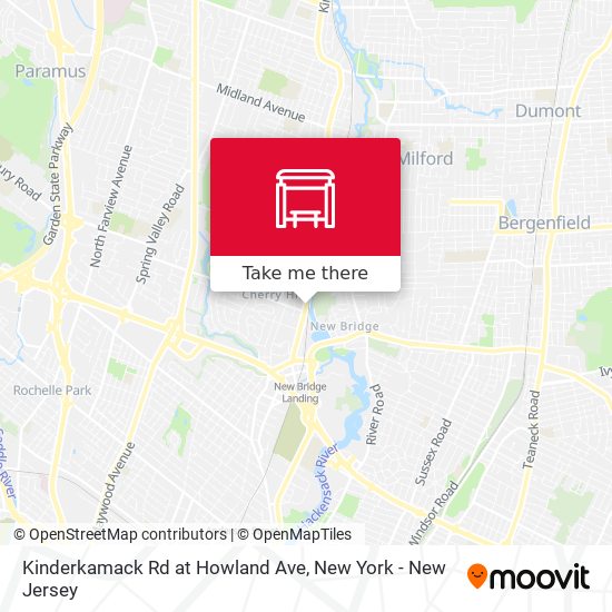 Kinderkamack Rd at Howland Ave map