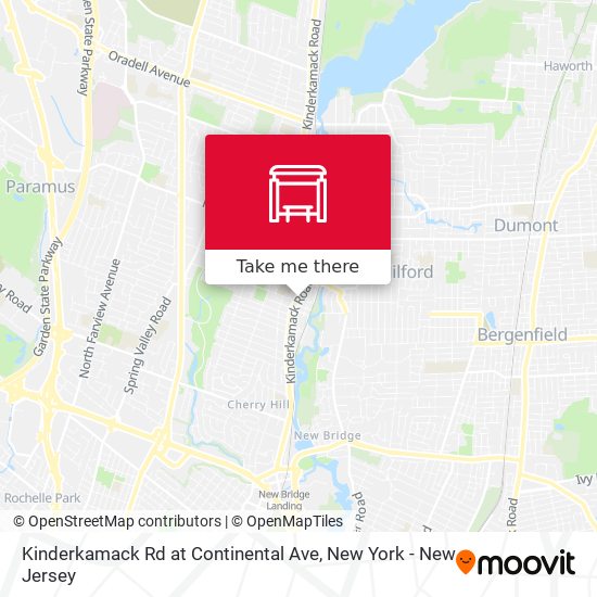 Mapa de Kinderkamack Rd at Continental Ave