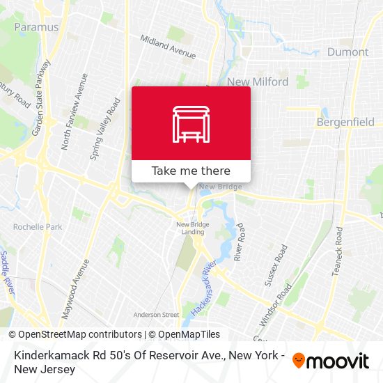 Kinderkamack Rd 50's Of Reservoir Ave. map