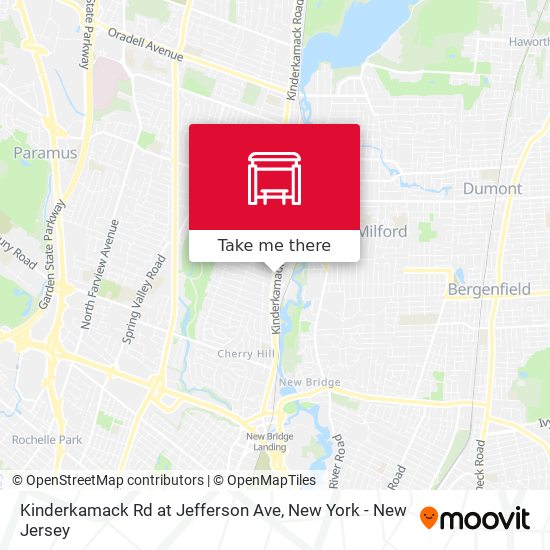 Kinderkamack Rd at Jefferson Ave map