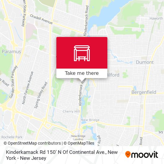 Kinderkamack Rd 150' N Of Continental Ave. map