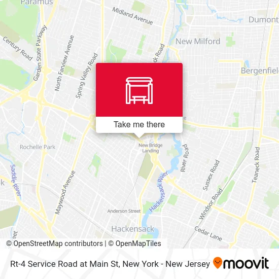 Rt-4 Service Road at Main St map