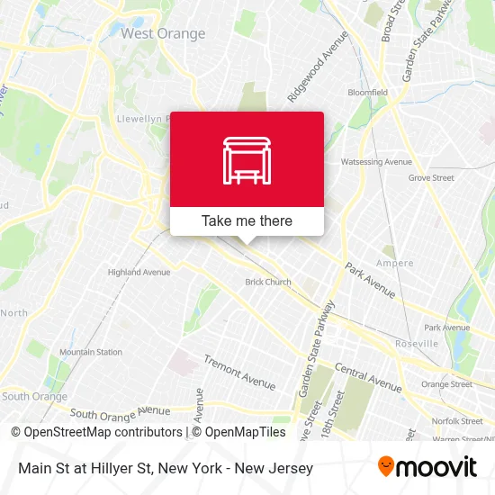 Main St at Hillyer St map