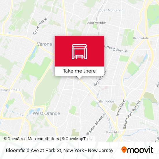 Mapa de Bloomfield Ave at Park St