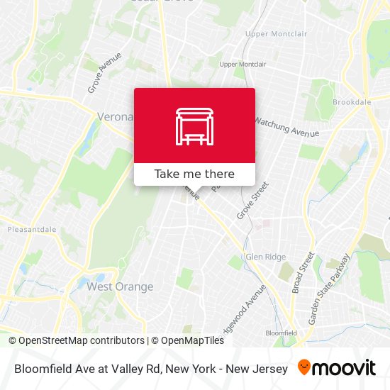 Bloomfield Ave at Valley Rd map