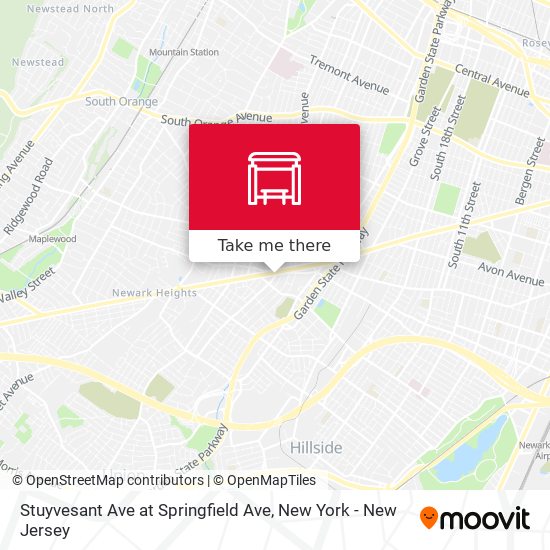 Stuyvesant Ave at Springfield Ave map