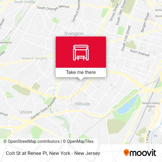 Coit St at Renee Pl map