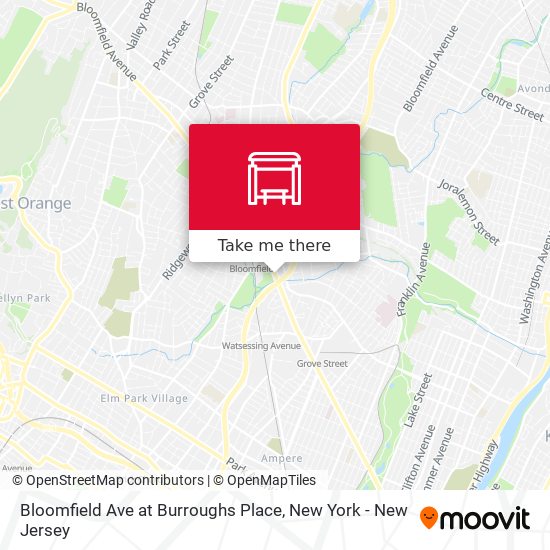 Mapa de Bloomfield Ave at Burroughs Place