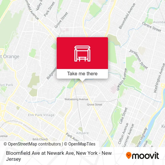 Bloomfield Ave at Newark Ave map