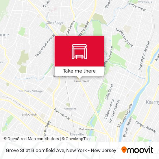 Mapa de Grove St at Bloomfield Ave