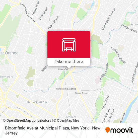 Bloomfield Ave at Municipal Plaza map