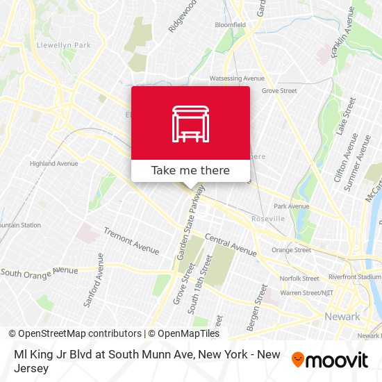 Mapa de Ml King Jr Blvd at South Munn Ave