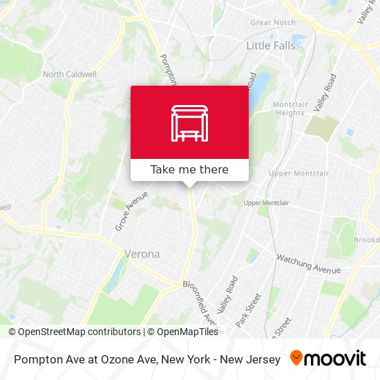 Pompton Ave at Ozone Ave map