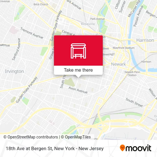 18th Ave at Bergen St map