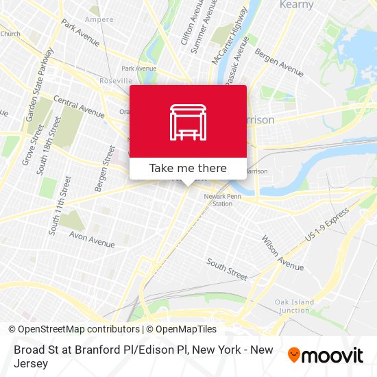 Broad St at Branford Pl / Edison Pl map
