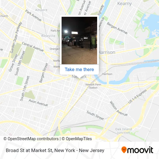 Broad St at Market St map