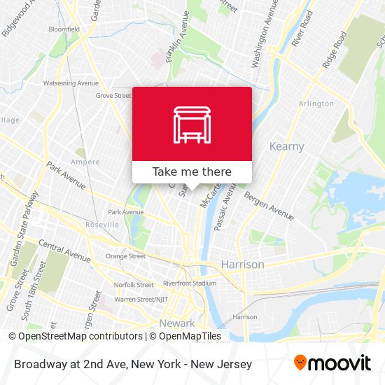 Mapa de Broadway at 2nd Ave