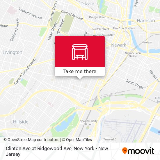 Clinton Ave at Ridgewood Ave map