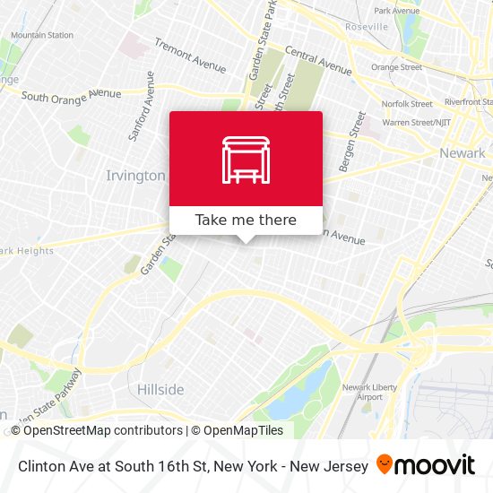 Mapa de Clinton Ave at South 16th St