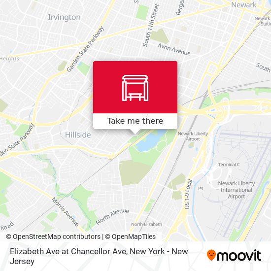 Mapa de Elizabeth Ave at Chancellor Ave