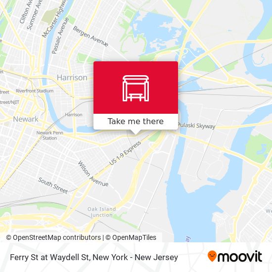 Ferry St at Waydell St map