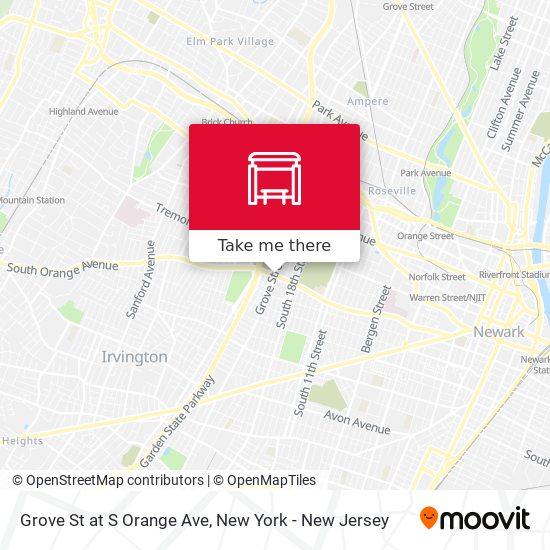Mapa de Grove St at S Orange Ave
