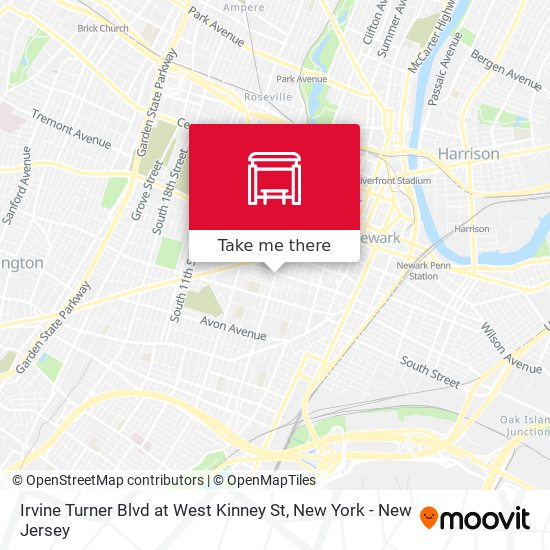 Irvine Turner Blvd at West Kinney St map