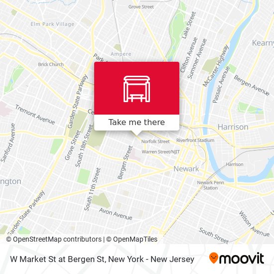 Mapa de W Market St at Bergen St