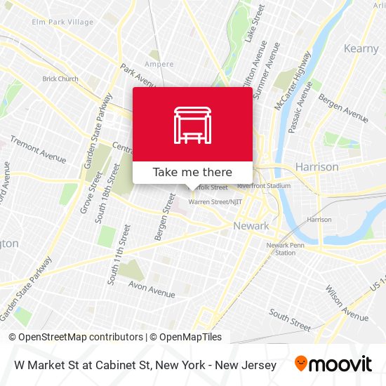 Mapa de W Market St at Cabinet St