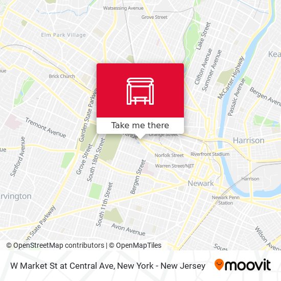 Mapa de W Market St at Central Ave