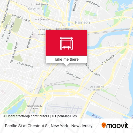 Pacific St at Chestnut St map