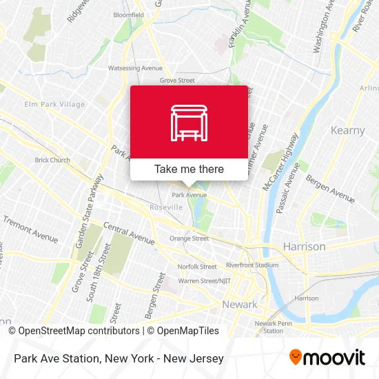 Park Ave Station map
