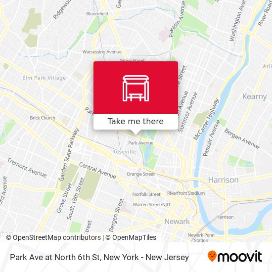 Mapa de Park Ave at North 6th St