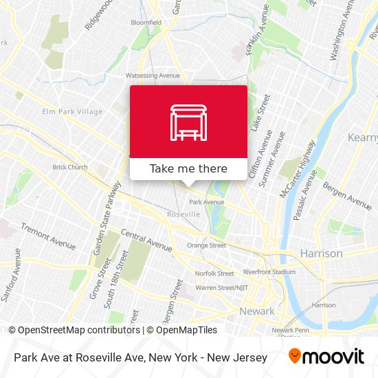 Mapa de Park Ave at Roseville Ave