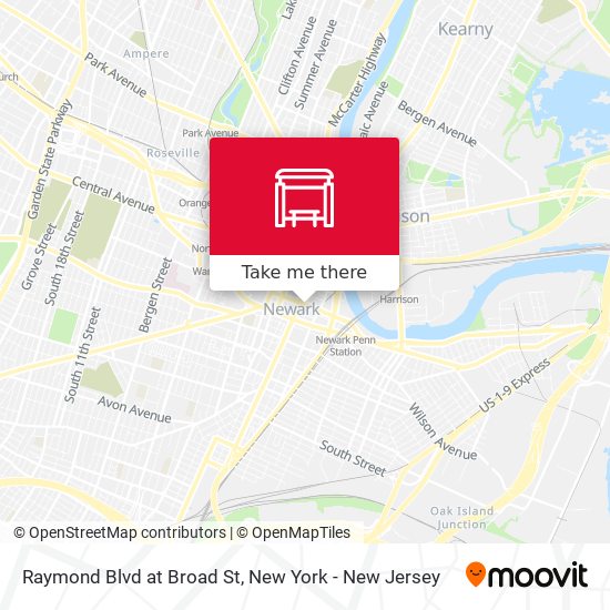 Raymond Blvd at Broad St map