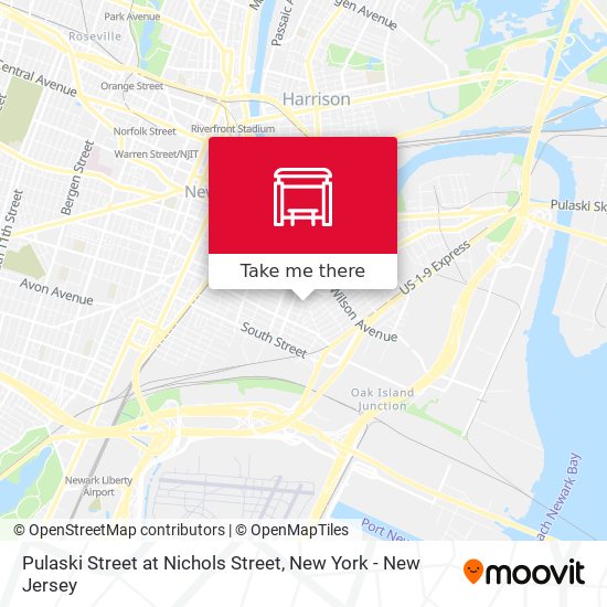Mapa de Pulaski Street at Nichols Street
