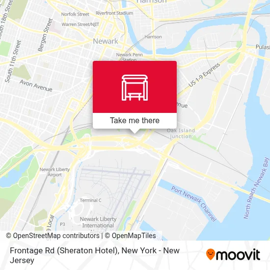 Frontage Rd (Sheraton Hotel) map