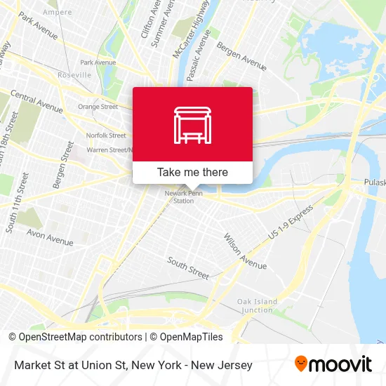 Market St at Union St map